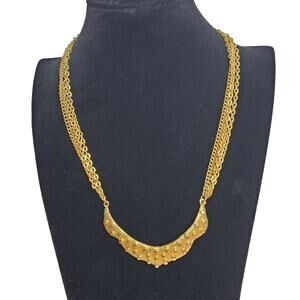 Vintage Gold Tone Simple Indian Style Rani Haar Special Occasion Necklace